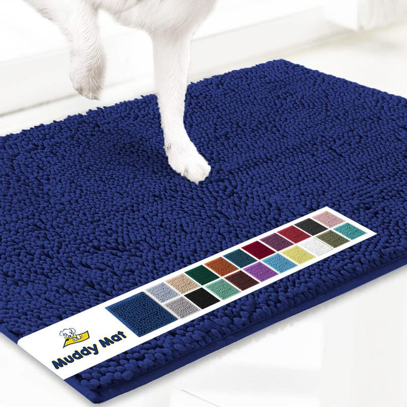 Muddy Mat Shown on TV – Super Absorbent Microfiber Dog Door Mat for Muddy Paws, Non-Slip Washable Pet Rug, Quick Dry Chenille Entryway Carpet, Machine Washable Indoor Outdoor Mat
