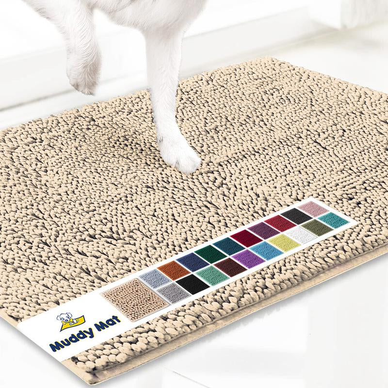 Muddy Mat Shown on TV – Super Absorbent Microfiber Dog Door Mat for Muddy Paws, Non-Slip Washable Pet Rug, Quick Dry Chenille Entryway Carpet, Machine Washable Indoor Outdoor Mat