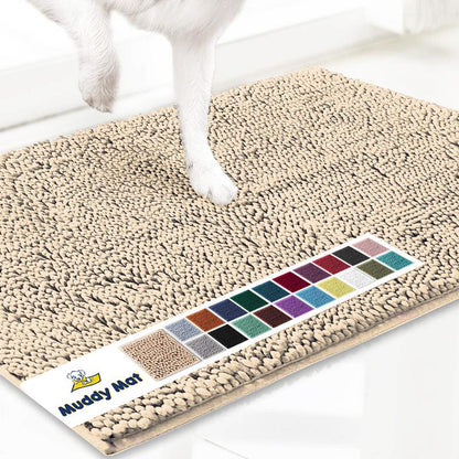 Muddy Mat Shown on TV – Super Absorbent Microfiber Dog Door Mat for Muddy Paws, Non-Slip Washable Pet Rug, Quick Dry Chenille Entryway Carpet, Machine Washable Indoor Outdoor Mat