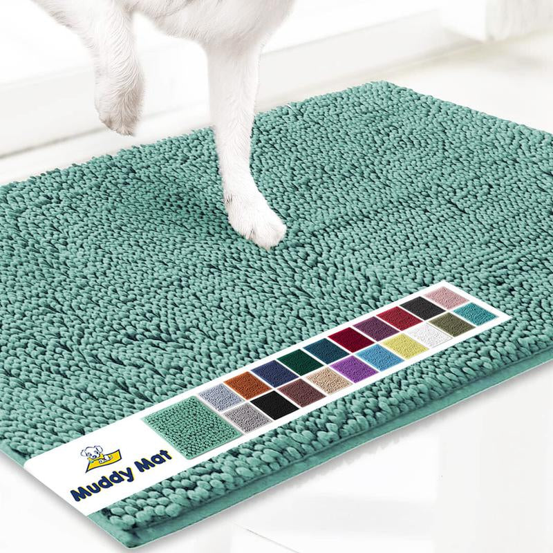 Muddy Mat Shown on TV – Super Absorbent Microfiber Dog Door Mat for Muddy Paws, Non-Slip Washable Pet Rug, Quick Dry Chenille Entryway Carpet, Machine Washable Indoor Outdoor Mat