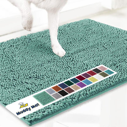 Muddy Mat Shown on TV – Super Absorbent Microfiber Dog Door Mat for Muddy Paws, Non-Slip Washable Pet Rug, Quick Dry Chenille Entryway Carpet, Machine Washable Indoor Outdoor Mat
