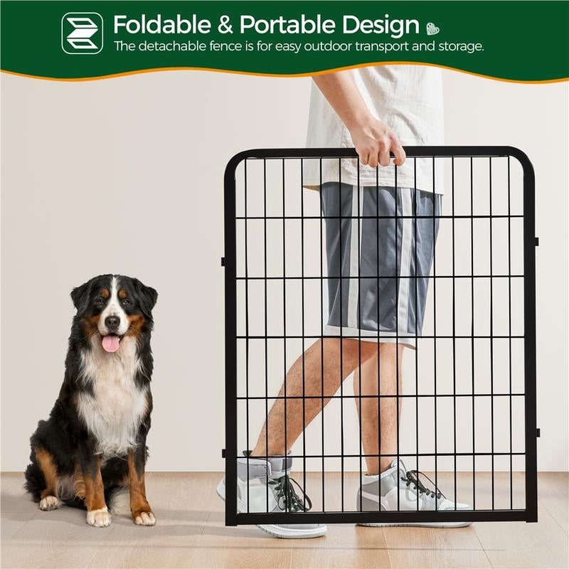 【Heavy Duty】Yaheetech Dog Playpen 6/8/12/16 Panels Metal Pet Playpen, Outdoor Indoor Dog Exercise Barrier Fence, 24/32/40/47 Inch