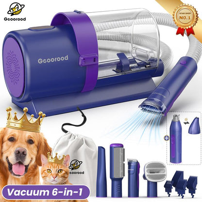 【Geoorood】Dog Grooming Vacuum Kit, Pet Grooming Vacuum with Clipper Nail Grinder, 2.5L Dust Cup Dog Deshedding Vacuum Brush with 4-6 Pet Grooming Tools for Shedding Pet Hair, Professional Pet Grooming Vacuum Kit#Septemberrestock#Fallfreshness