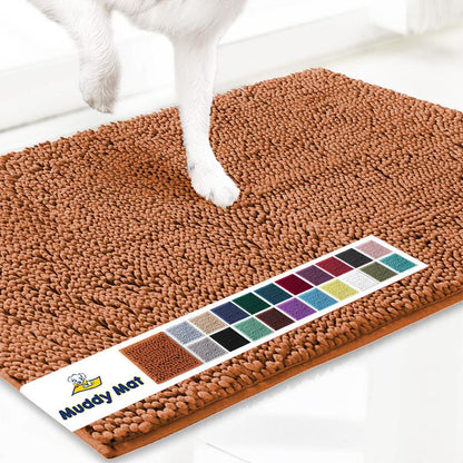 Muddy Mat Shown on TV – Super Absorbent Microfiber Dog Door Mat for Muddy Paws, Non-Slip Washable Pet Rug, Quick Dry Chenille Entryway Carpet, Machine Washable Indoor Outdoor Mat