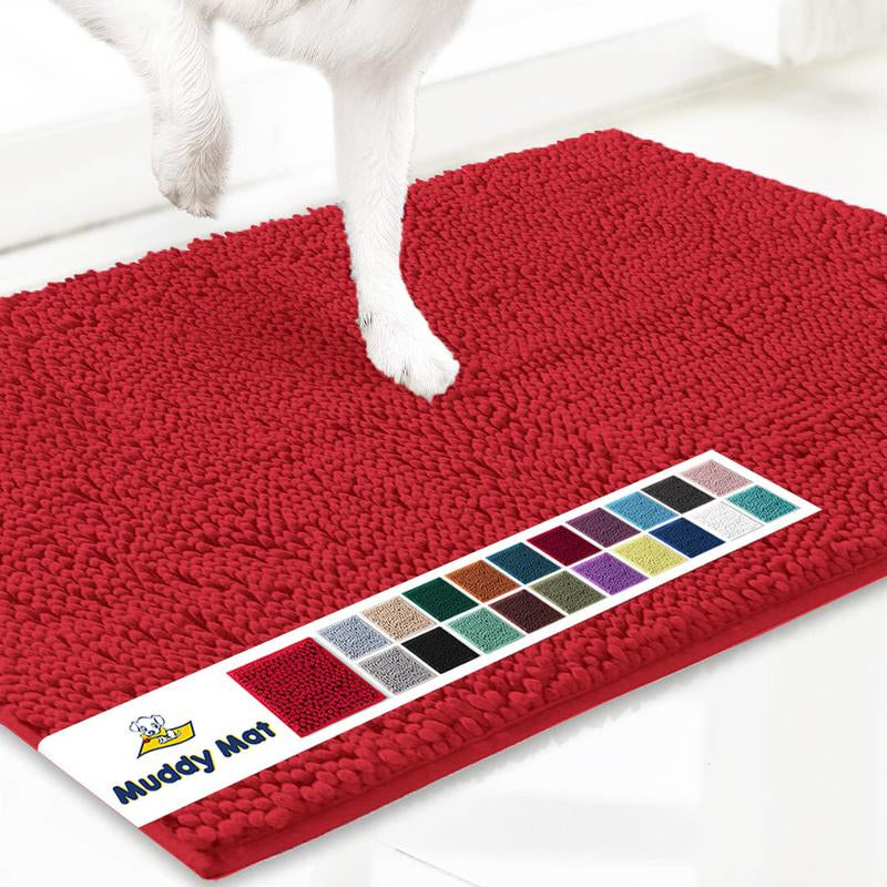 Muddy Mat Shown on TV – Super Absorbent Microfiber Dog Door Mat for Muddy Paws, Non-Slip Washable Pet Rug, Quick Dry Chenille Entryway Carpet, Machine Washable Indoor Outdoor Mat